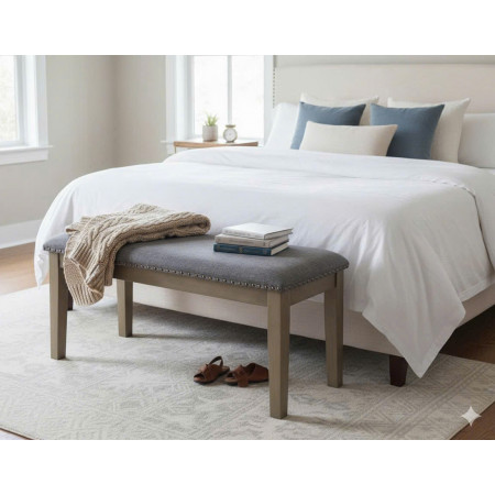 D617 - 00 : Ghế Băng , Ghế Bench - Màu Xám Khói